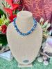 Blue, Topaz and White Dragon Scales Necklace  Lei - 20"