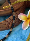 Hawai’i Inspired Kumihimo Necklace - Lava Black with Brown Earth Tones - 18”