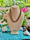 Hawaiian Beaded Necklace Lei - Earth Brown Tones (25")