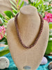 Hawaiian Beaded Necklace Lei - Earth Brown Tones (25")