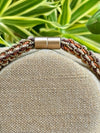 Hawaiian Beaded Necklace Lei - Earth Brown Tones (25")