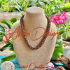 Hawaiian Beaded Necklace Lei - Earth Brown Tones (25")