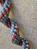 Gray & Rust Fiber Necklace  Lei - 23"