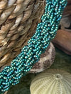 Hawaiian Beaded Necklace Lei Rope - Forest Green (26")