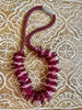 Fushcia Pink with Transparent Pink Haku Lei Necklace  - 22"