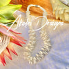 White Wedding Ginger Contemporary Lei Necklace  - 22"