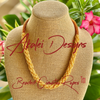 Hawaiian Beaded Necklace Lei Rope - Gold Tones (28")
