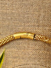 Picasso Green & Gold Picasso Rose Petal Orchid Lei Necklace - 22"