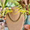Picasso Green & Gold Picasso Rose Petal Orchid Lei Necklace - 22"