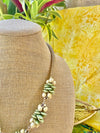 Sage Green Picasso Lentil Beaded Hawaiian Haku Lei Mini (5 Clusters)  - 25"
