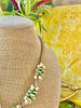 Sage Green Picasso Lentil Beaded Hawaiian Haku Lei Mini (5 Clusters)  - 25"