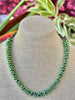Metallic Green (Rare) Orchid Lei with gold magnetic end caps- 24”