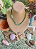 Green Transparent Dragon Scale Necklace Lei - 22”