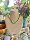 Green Transparent Dragon Scale Necklace Lei - 22”