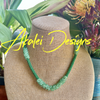 Green Transparent Dragon Scale Necklace Lei - 22”