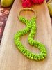 Bright Green Orchid Lei Necklace - 24"