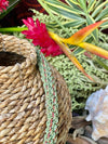 Hawaiian Beaded Necklace Rope™ - Matte Green with Terra-Cotta (24")