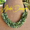 Stunning Green "Sea Urchin" Daggers Necklace Lei - 23”