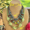 Black with Copper/Red/ Gold Hawaiian Haku Necklace Lei - 24"