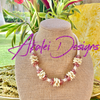 Yellow Ivory Lentil Beaded Hawaiian Haku Lei Mini (5 Clusters)  - 23"