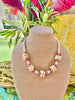 Yellow Ivory Lentil Beaded Hawaiian Haku Lei Mini (5 Clusters)  - 23"