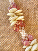 Yellow Ivory Lentil Beaded Hawaiian Haku Lei Mini (5 Clusters)  - 23"
