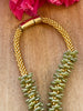 Picasso Green & Gold Picasso Rose Petal Orchid Lei Necklace - 22"