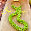 Bright Green Orchid Lei Necklace - 24"