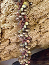 Matte Brown with Copper & Gold Gecko Beads Double Spiral Necklace - 25"
