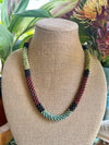 Island Rainbow Colors Picasso Glass Beaded Lei - 24"