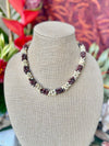 Red and Yellow Picasso Beaded Scales Necklace  Lei - 21"