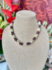 Red and Yellow Picasso Beaded Scales Necklace  Lei - 21"