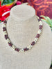 Red and Yellow Picasso Beaded Scales Necklace  Lei - 21"