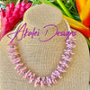 Light Pink Hawaiian Haku Rose Petal Lei - 23"