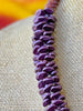 Metallic Purple (Rare) Orchid Lei with gold magnetic end caps- 23.5"