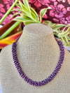 Metallic Purple (Rare) Orchid Lei with gold magnetic end caps- 23.5"