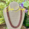 Red and Brown Picasso Orchid Lei Necklace - 22"