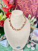 Topaz, White, and Yellow Scales Necklace  Lei - 21"