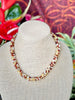Topaz, White, and Yellow Scales Necklace  Lei - 21"