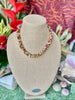 Topaz, White, and Yellow Scales Necklace  Lei - 21"