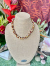 Topaz, White, and Yellow Scales Necklace  Lei - 21"