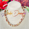 Topaz, White, and Yellow Scales Necklace  Lei - 21"