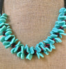 Turquoise, Black and Red New Mexico Inspired Haku Lei Necklace  - 22"
