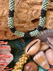 Turquoise and Black Segmented "Forbidden Island" Inspired Necklace - 18"