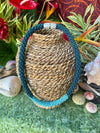 Hawaiian Beaded Necklace Lei Rope- Two-Toned Blue with Aqua (24-25")