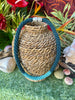 Hawaiian Beaded Necklace Lei Rope- Two-Toned Blue with Aqua (24-25")
