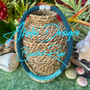 Hawaiian Beaded Necklace Lei Rope- Two-Toned Blue with Aqua (24-25")