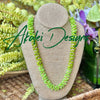 Two-Toned Green Orchid Lei Necklace - 22"