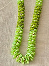 Two-Toned Green Orchid Lei Necklace - 22"