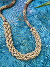 Yellow Picasso Blended Kumihimo Necklace - 24"